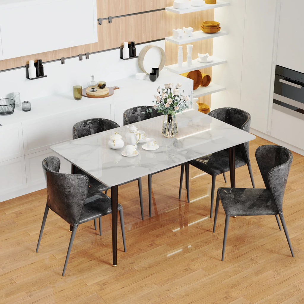 Sintered Stone Dining Table with Metal Legs V751874