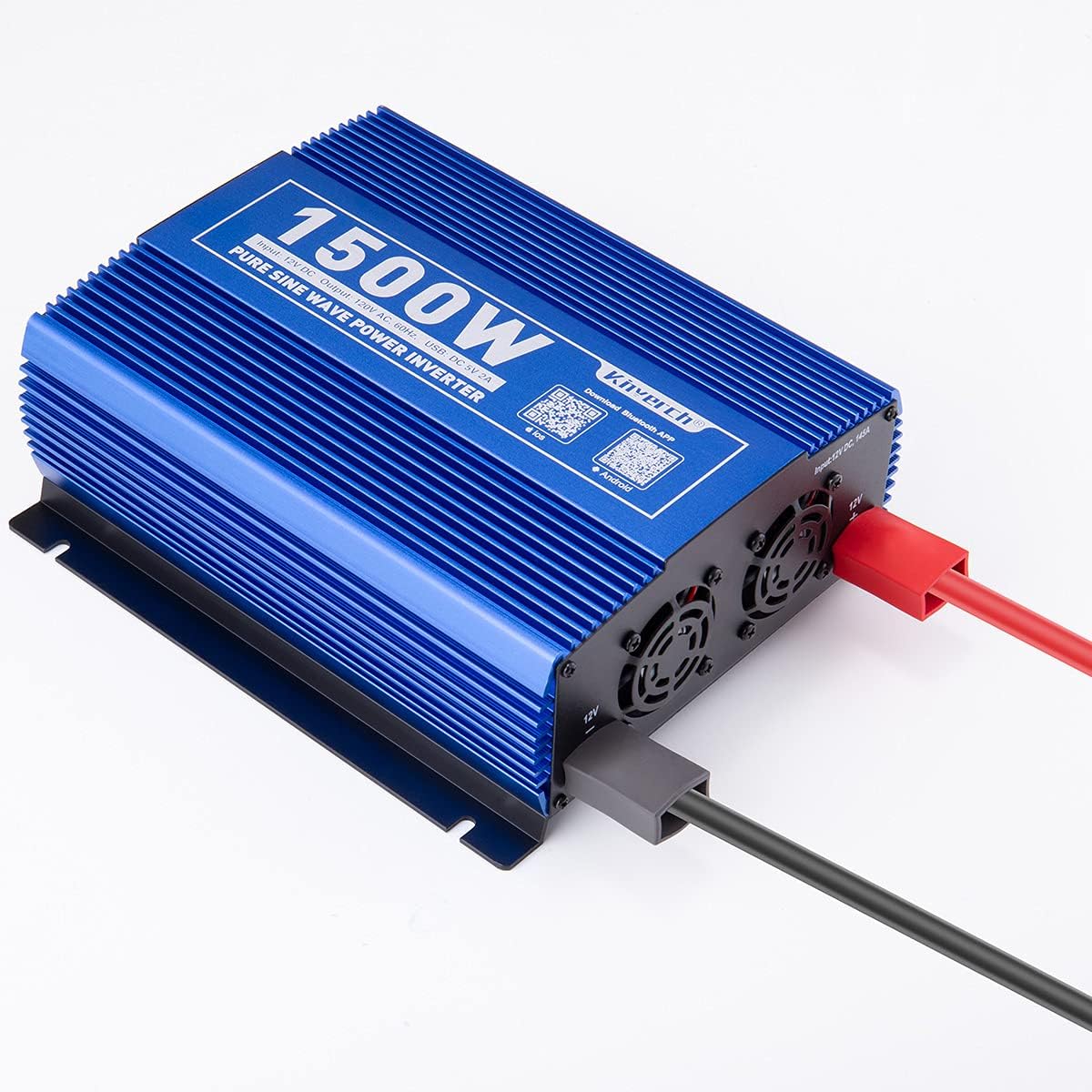 1500W Pure Sine Wave Power Inverter 12V DC to 110V AC with Bluetooth V586277