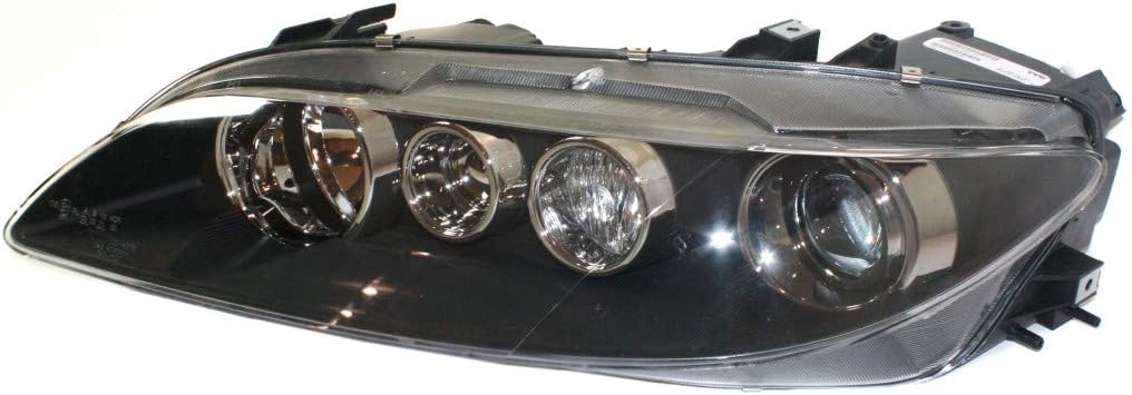 2006 2007 2008 Mazda 6 Headlight Assembly Passenger Side Black Housing A64634