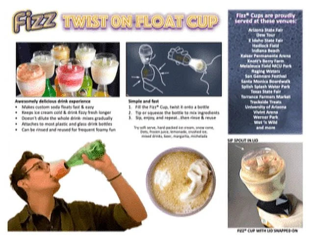 12-Pack Reusable Ice Cream Float Accessories D985