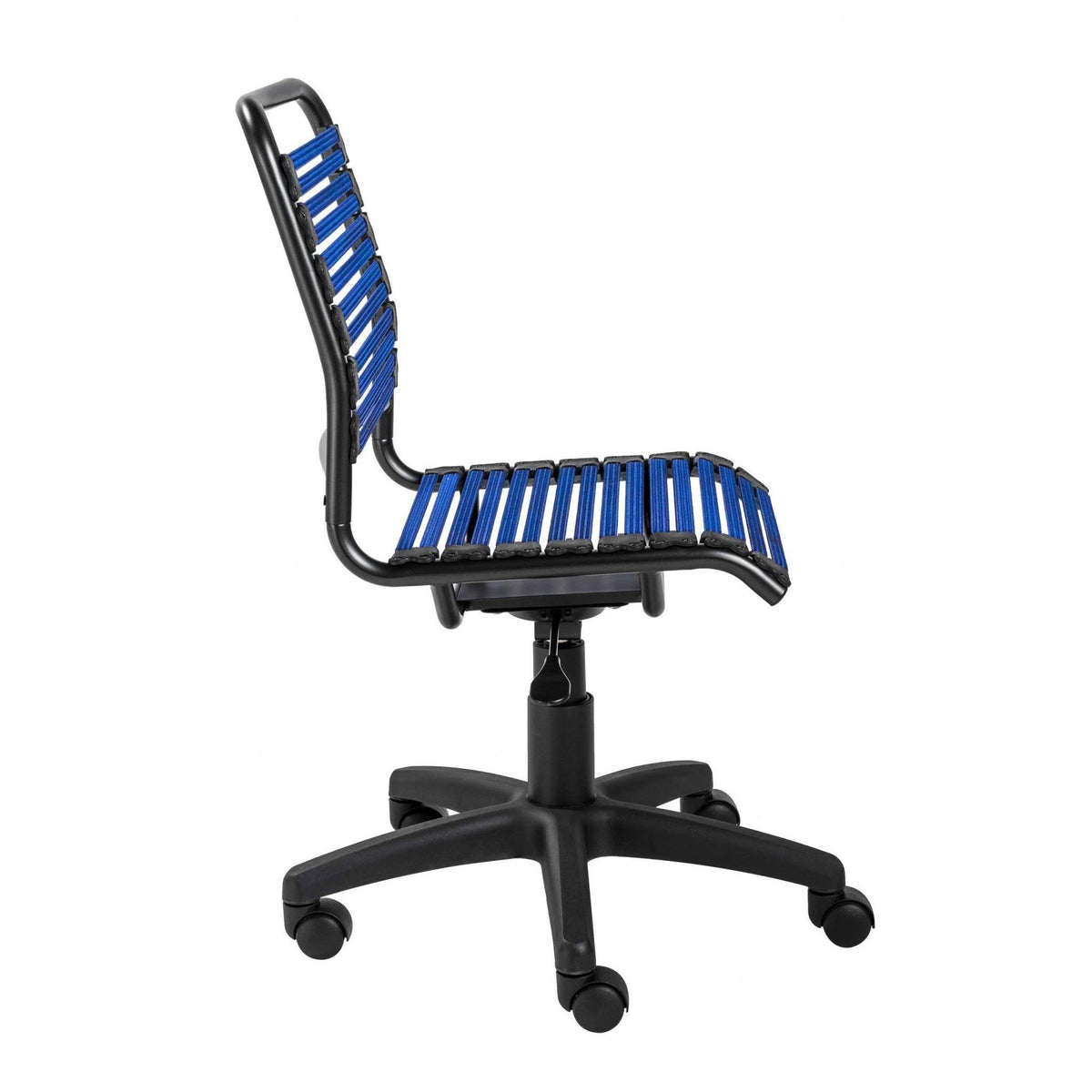 Red Flat Bungie Cords Low Back Office Chair with Graphite Black Frame and Base S15707