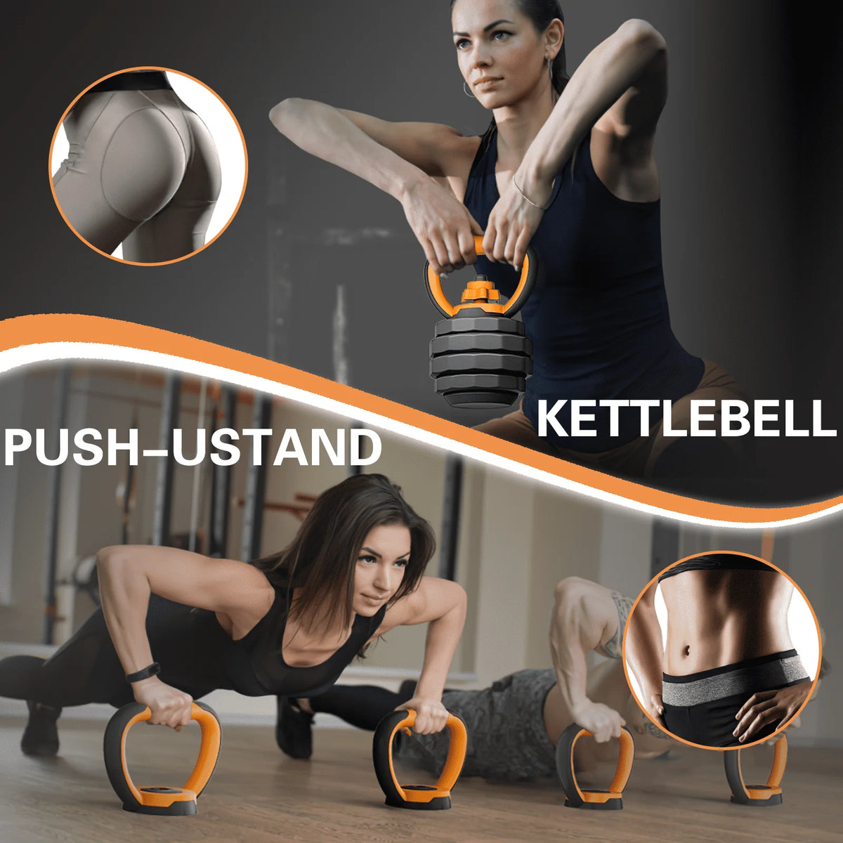 44lb 6-in-1 Adjustable Dumbbells Set with Connector B852