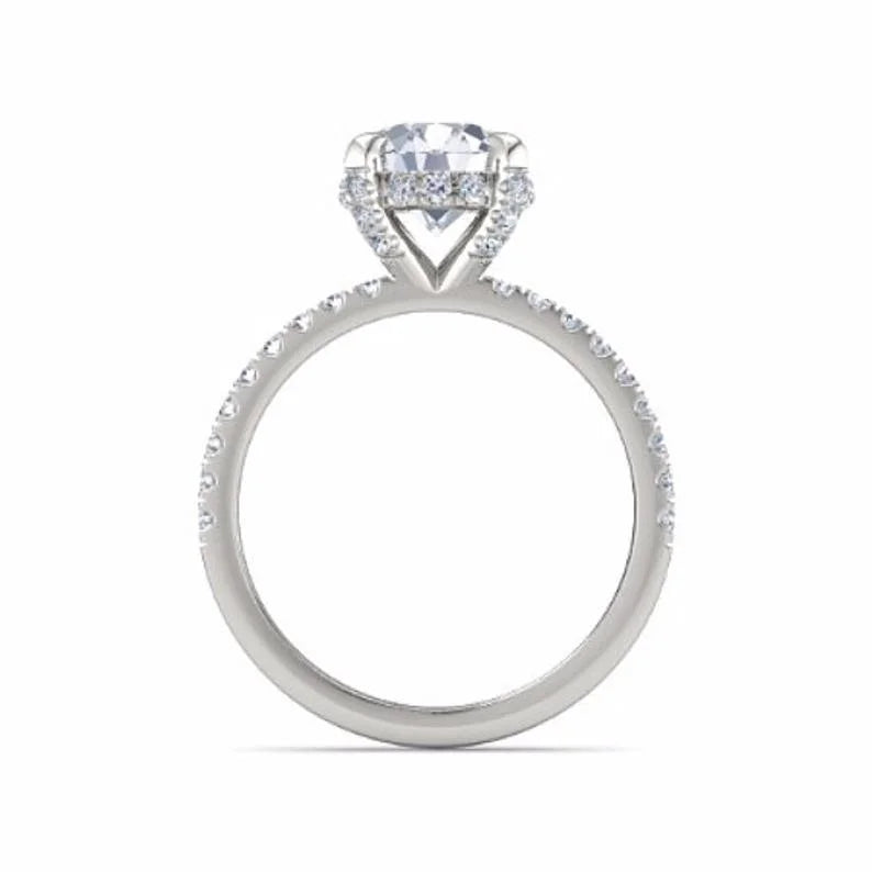 2.42 Ct Solitaire Round Cut Diamond Ring Solid 950 Platinum K208894