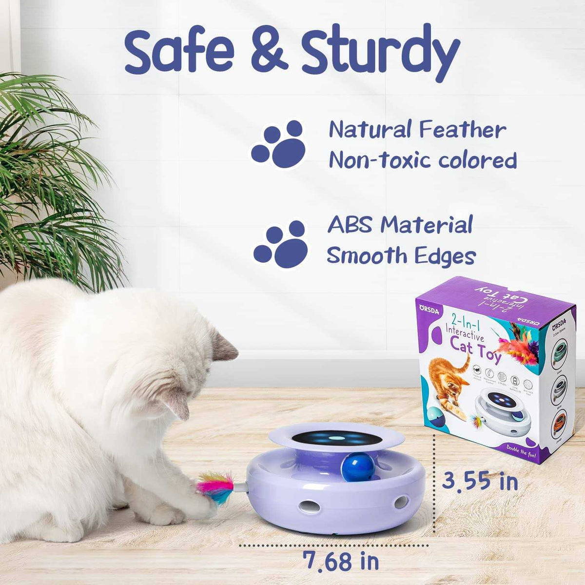 2-in-1 Interactive Cat Toy Balls S394
