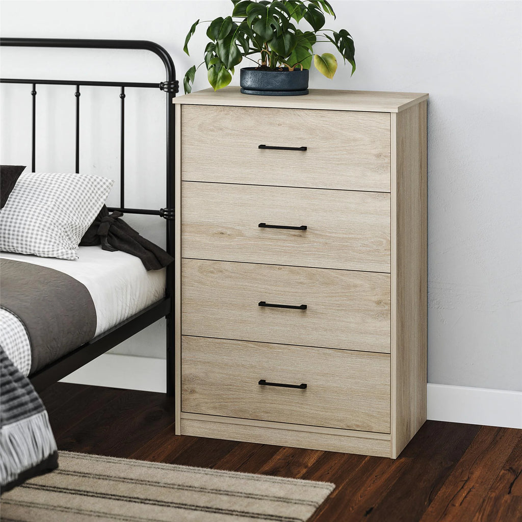 Black Oak 4 Drawer Dresser F6341