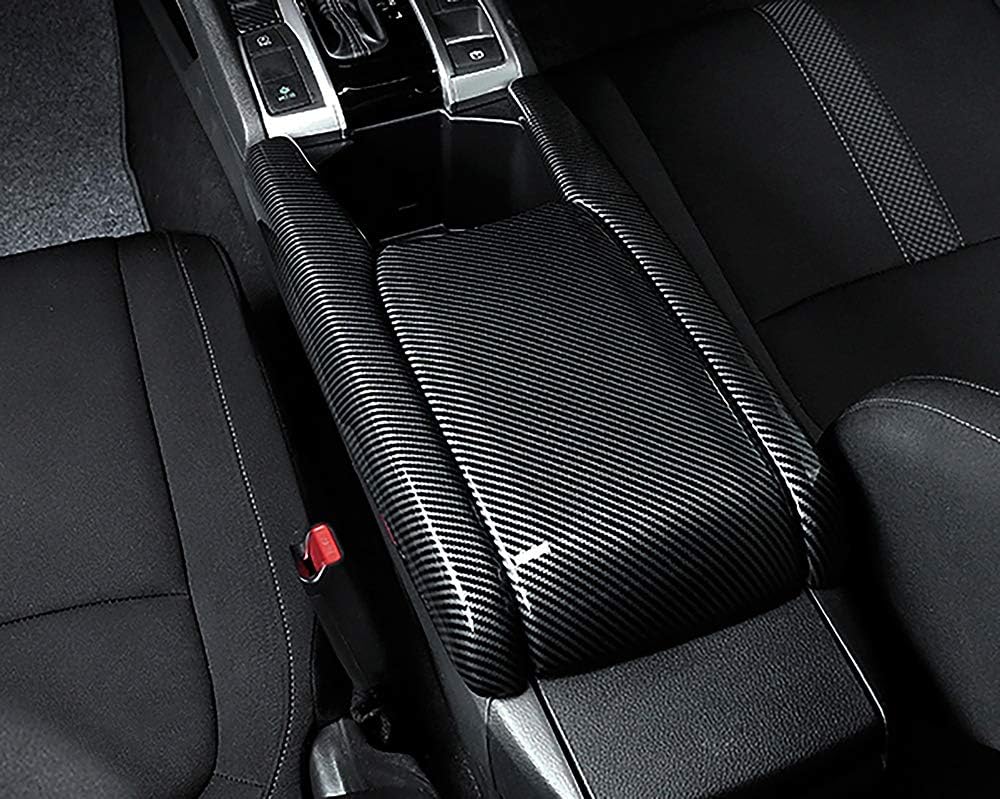 Carbon Fiber Style Armrest Box Cover Pack of 2 A79697