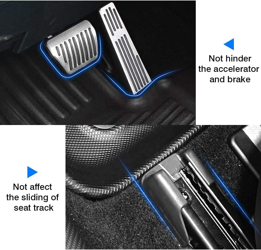 All Weather Car Floor Mats 1st & 2nd Row Black Non-slip H9662
