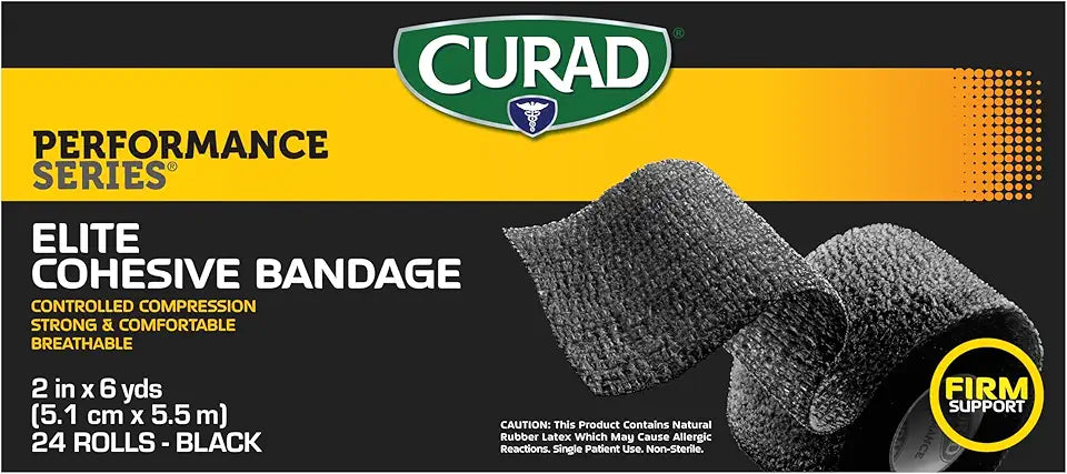 Black Cohesive Athletic Bandages Box of 24 N711782