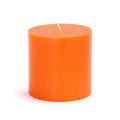 Orange Unscented Pillar Candle Set of 12 B18782