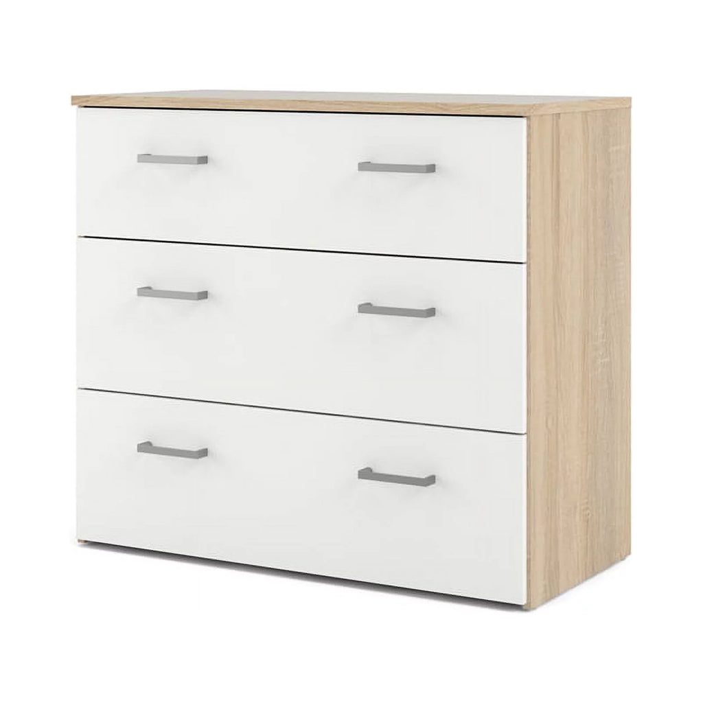 3 Drawer Oak Structure White Chest N920279