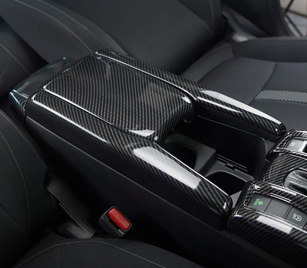 Carbon Fiber Style Armrest Box Cover Pack of 2 A79697