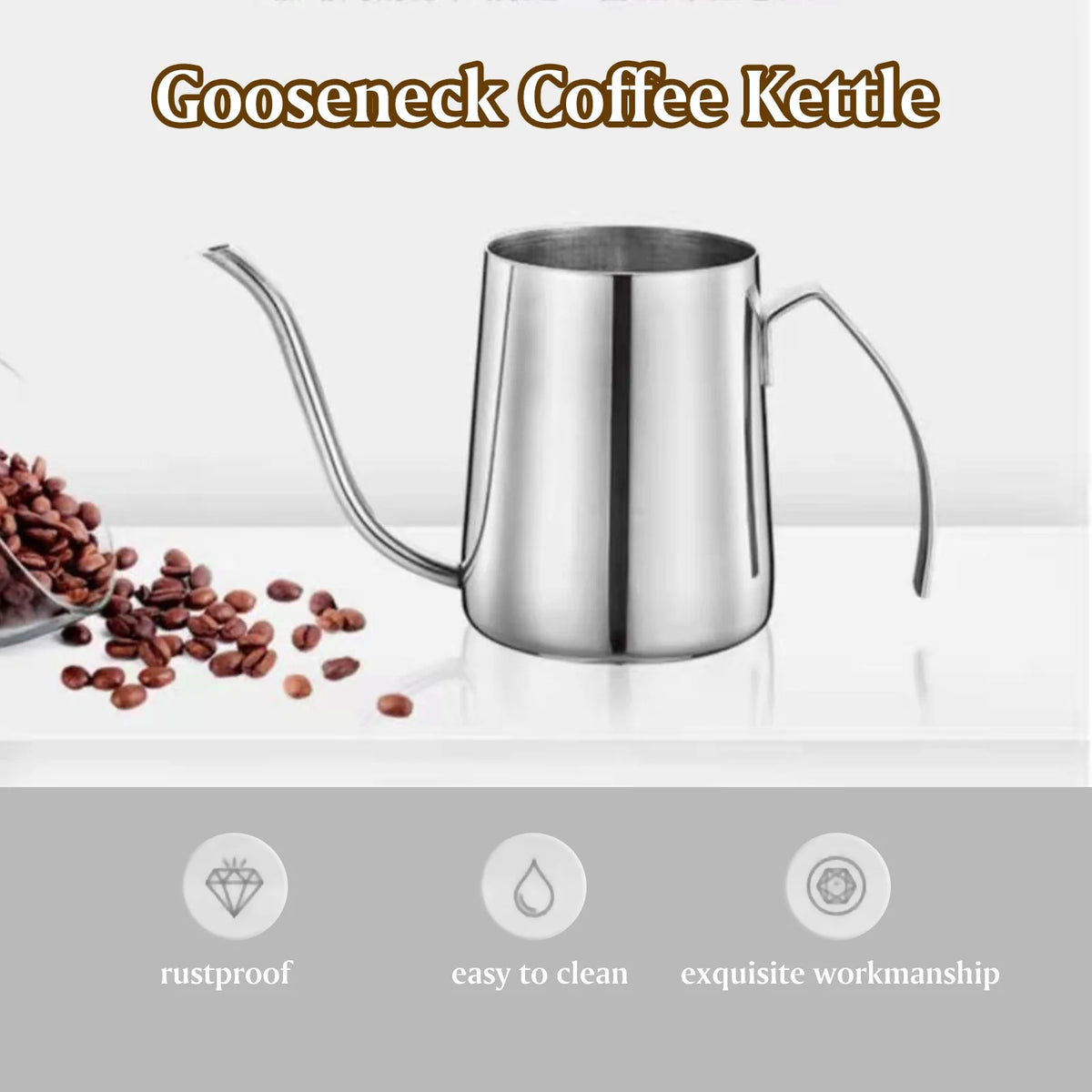 350Ml Stainless Steel Gooseneck Coffee Kettle Y5896