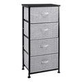 White 4-Drawer Fabric Storage Organizer Unit G8856