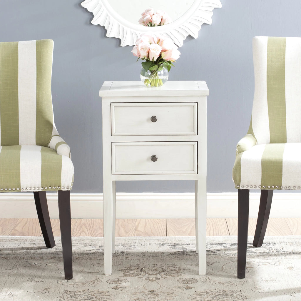 White 2 Drawer Nightstand G353667