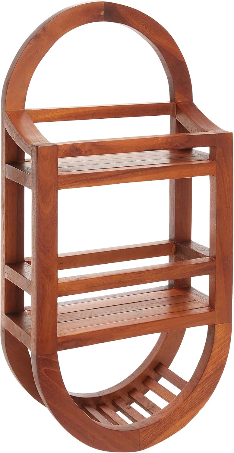 Teak Shower Caddie Storage Organizer, 24" H424645