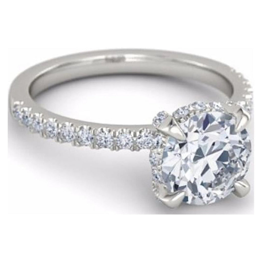 2.42 Ct Solitaire Round Cut Diamond Ring Solid 950 Platinum K208894