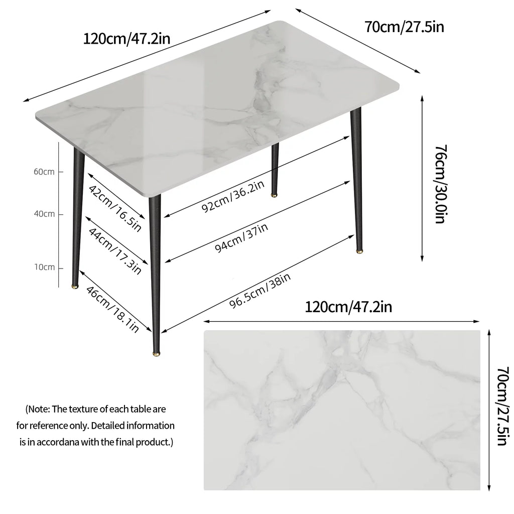 Sintered Stone Dining Table with Metal Legs V751874