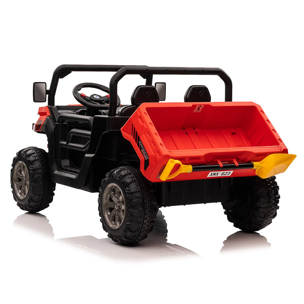 24V 2 Seater Kids Ride On Dump Truck with Remote, Green K2021