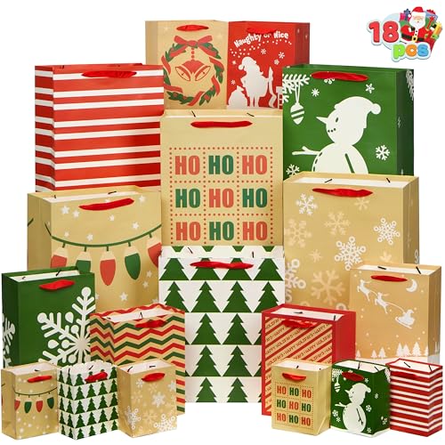 18 PCS Assorted Sizes Kraft Treat Candy Bags E173