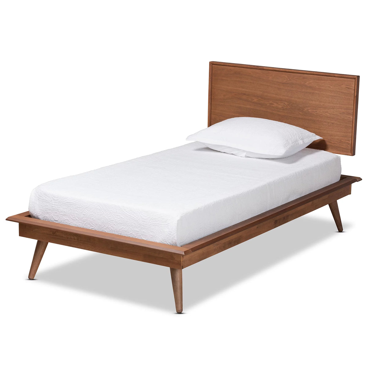 Twin Ash Walnut Platform Bed U697452