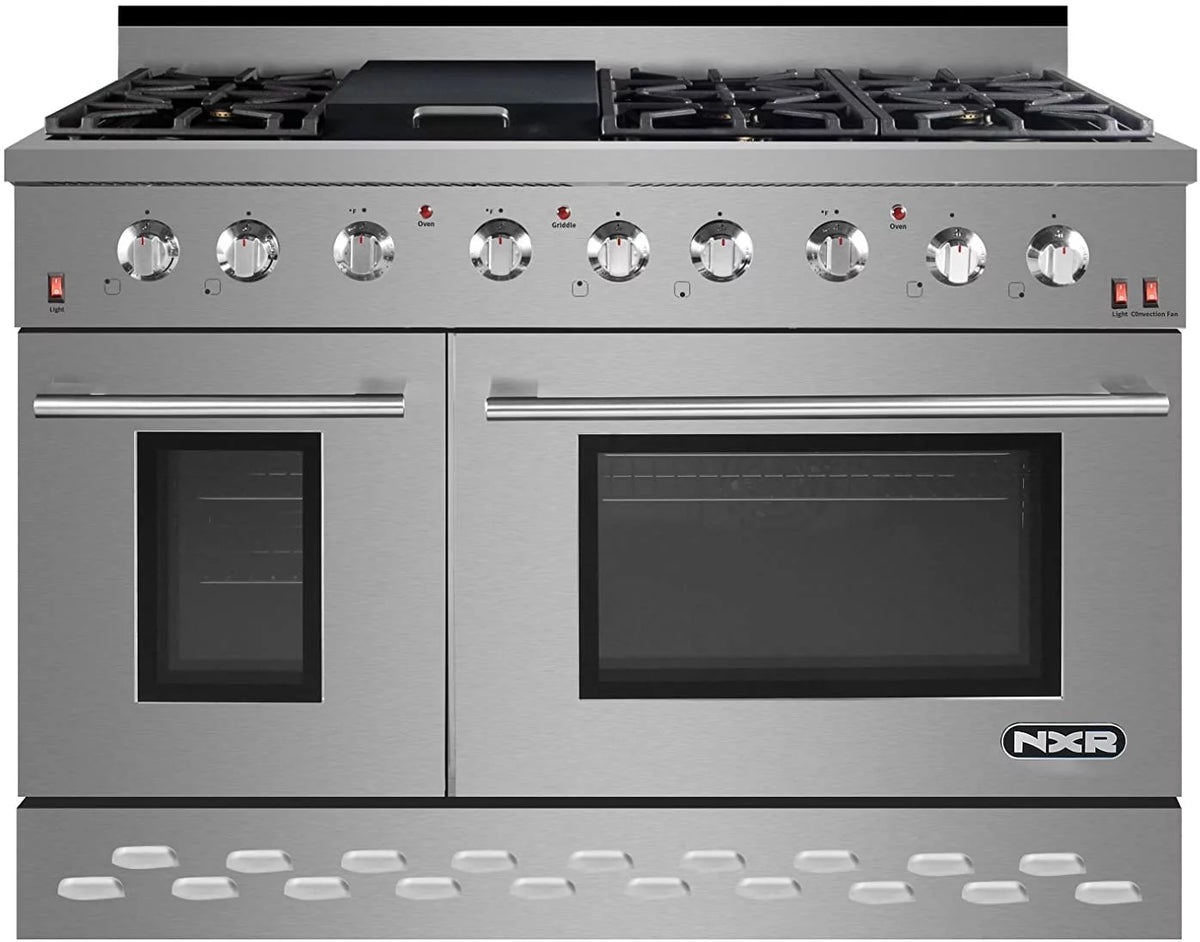 48" Stainless Steel Propane Gas Range with Convection Oven E985080