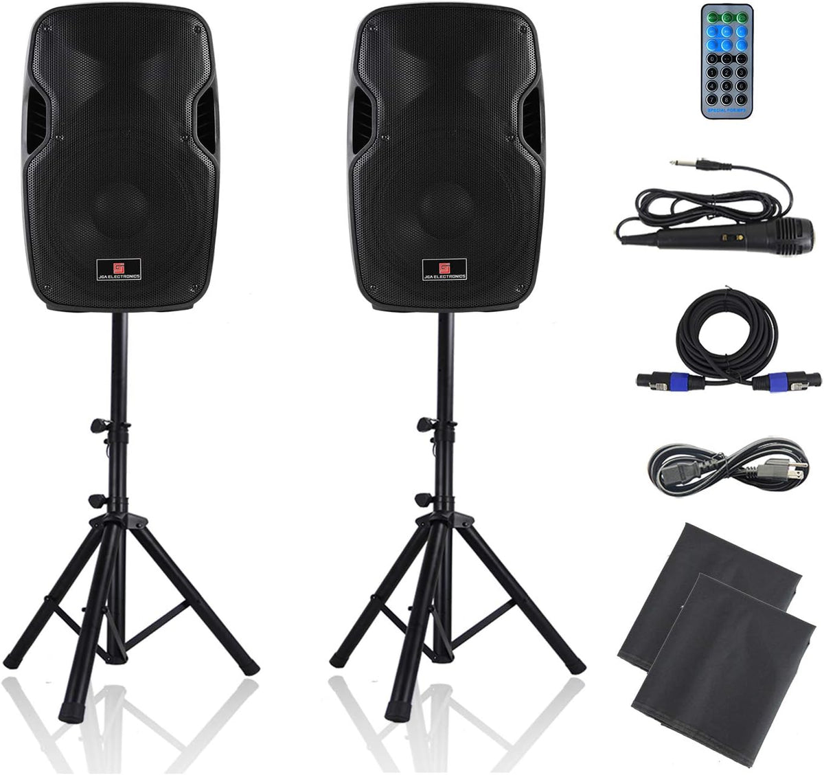 Powered PA Speakers 2-Way 15 Inch Pair I97379