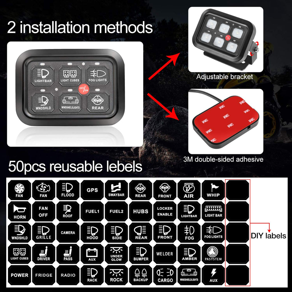 6 Gang Switch Panel with Harness O9264