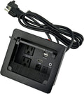 Silver Pack of 2 Tabletop Connectivity Box with 2 AC Power + 2 USB Charger + HDMI + 3.5mm Audio + USB-C Data + RJ45 T84617