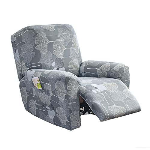 4-Pieces Non Slip Recliner Slipcovers with Storage Pockets M6030