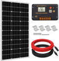 100 Watt 12 Volt Solar Panel Kit with Charge Controller and Mounting Brackets H452875