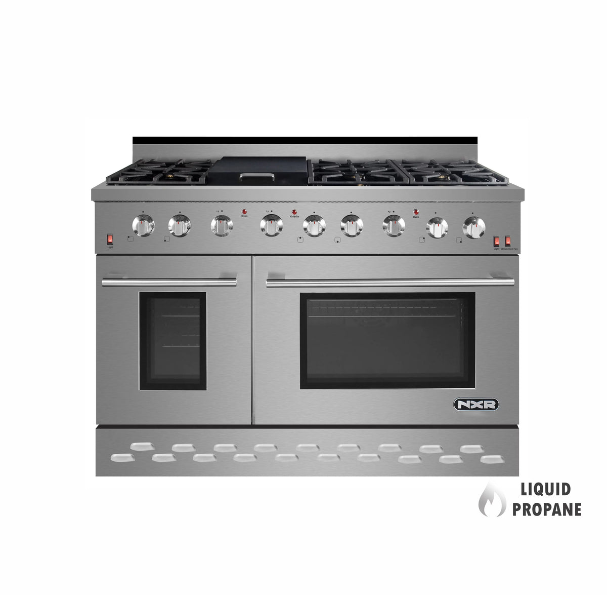 48" Stainless Steel Propane Gas Range with Convection Oven E985080