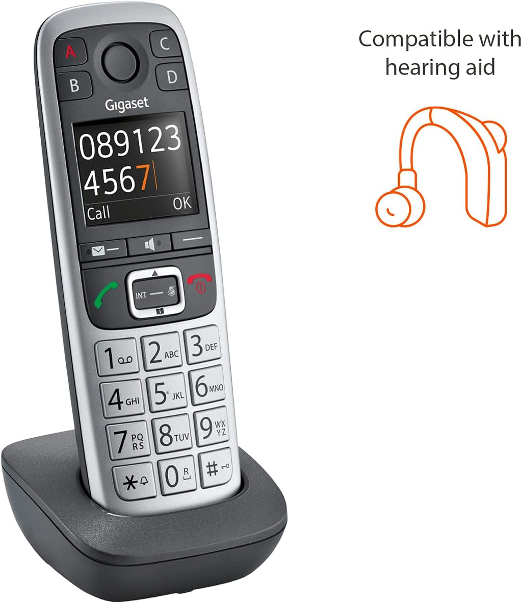 Two Cordless Phones with Answering Machine, Extra Large Keys, Pack of 2 E925