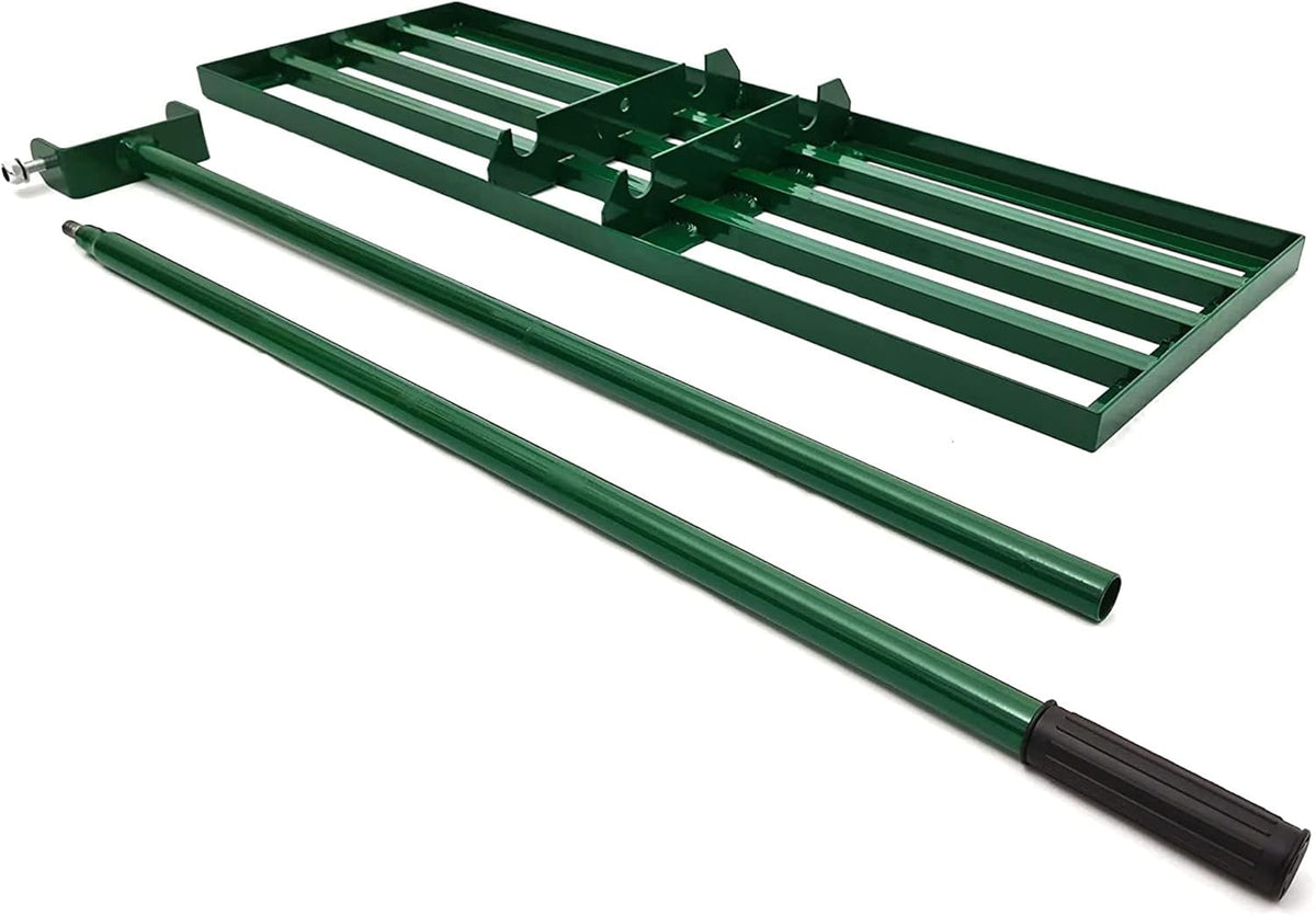 36 Inch Wide 72 Inch Handle Powder Coated Lawn Leveler Rake I5364