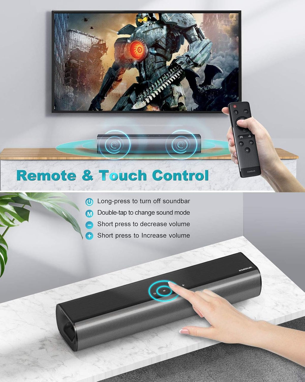 Mini Soundbar, 2.0 Channel, Bluetooth 5.0 W2998