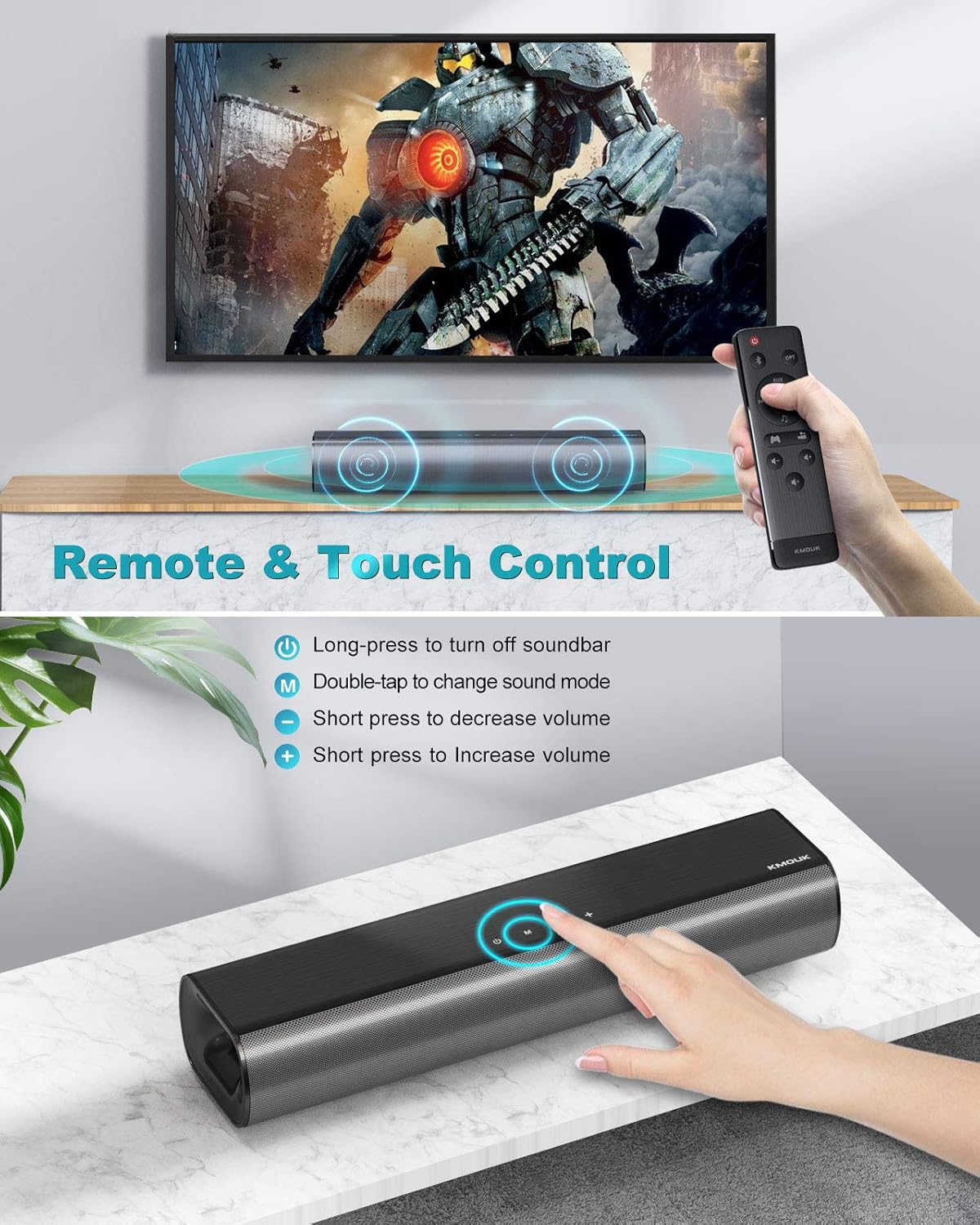 Mini Soundbar, 2.0 Channel, Bluetooth 5.0 W2998