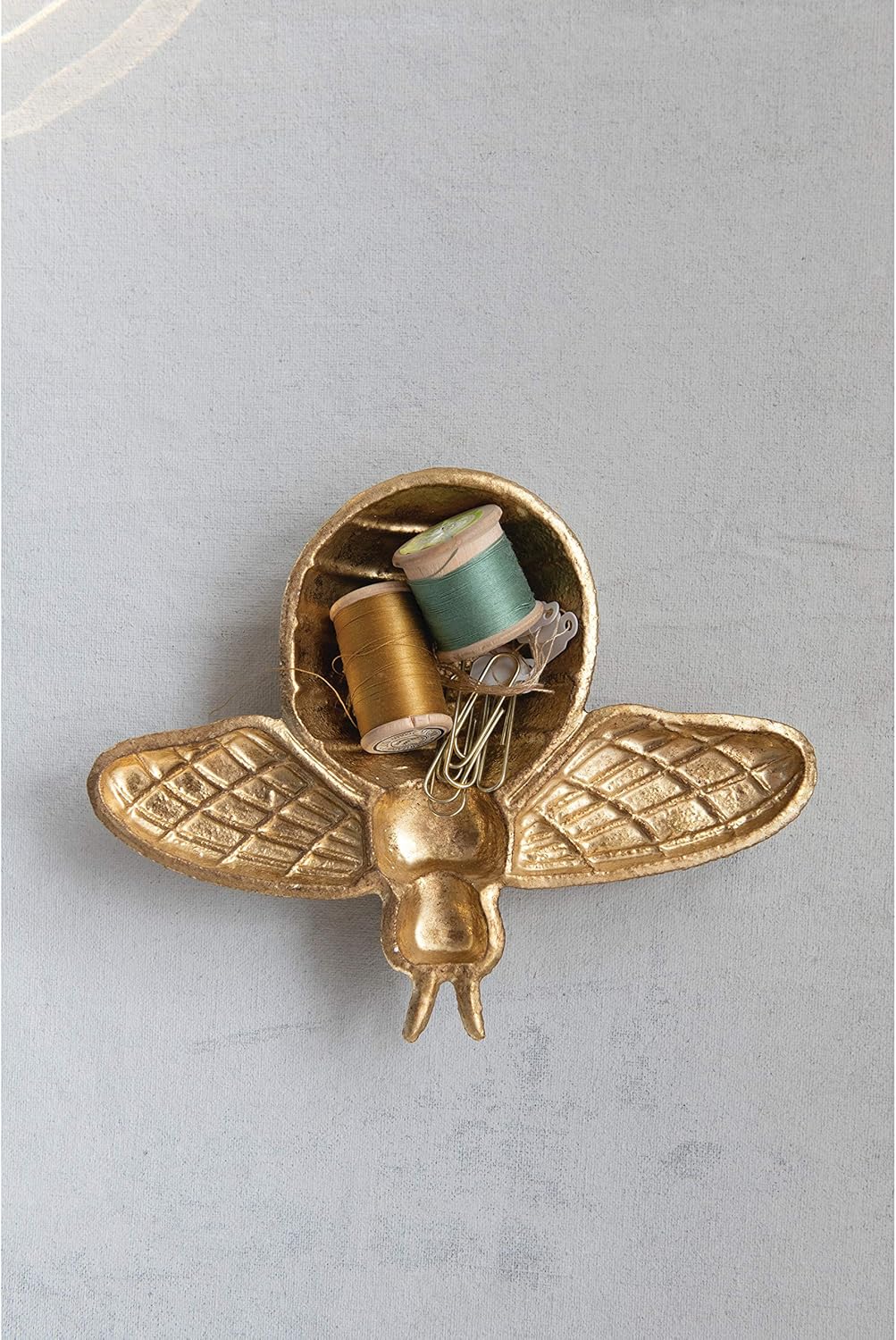 Cast Iron Gold Bee Shaped Dish G323