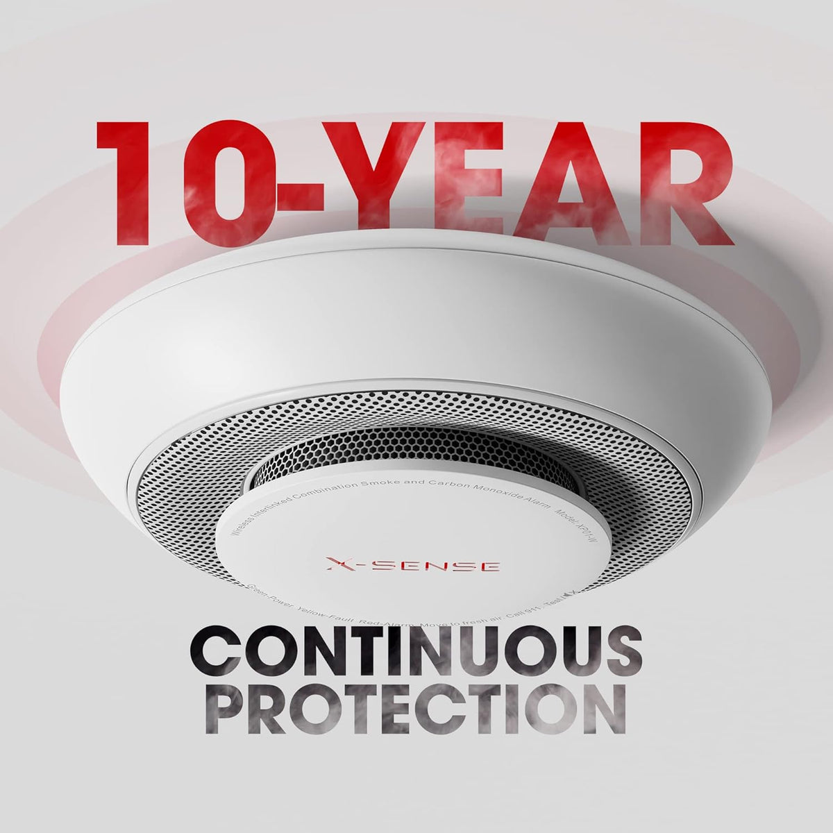 Wireless Interconnected Combination Smoke Carbon Monoxide Detector Alarm P8171