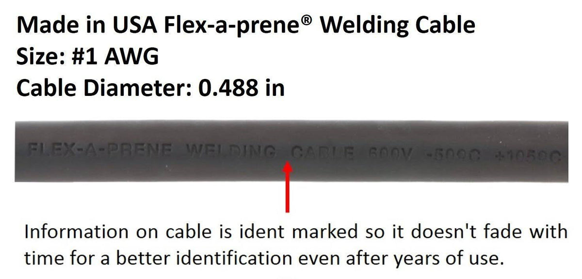 300 Amp Ground Clamp Welding Lead Terminal Lug Connector #1 AWG Cable 25 Feet U833533