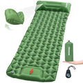 Ultralight Inflatable Sleeping Pad with Pillow and Built-in Foot Pump (Blue) Q645559