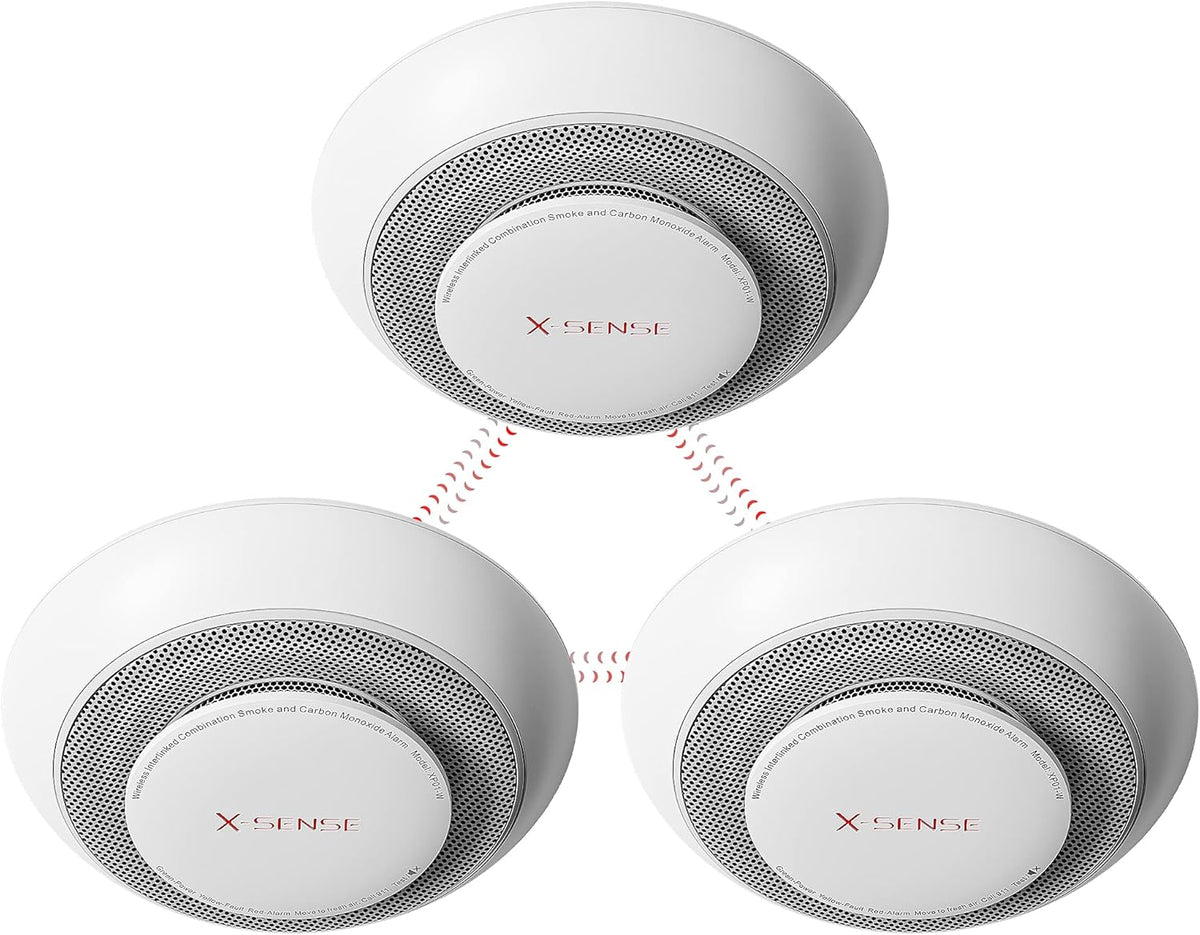 Wireless Interconnected Combination Smoke Carbon Monoxide Detector Alarm P8171