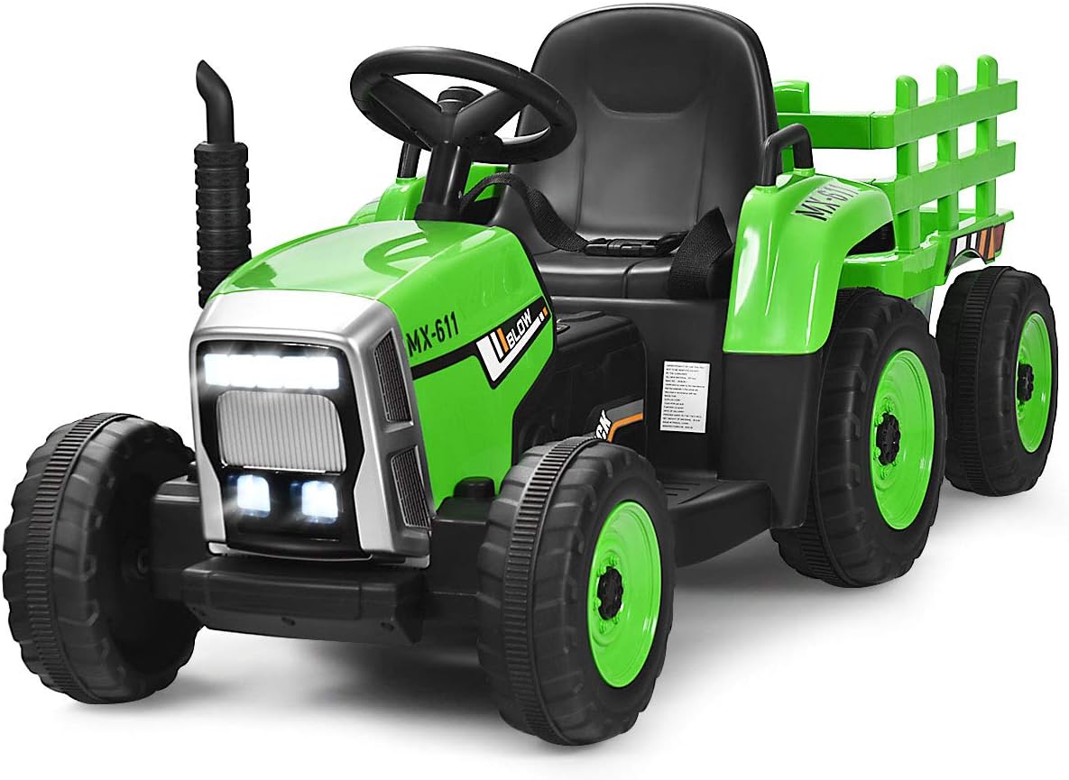 12V Battery Powered Ride on Tractor with Trailer M271