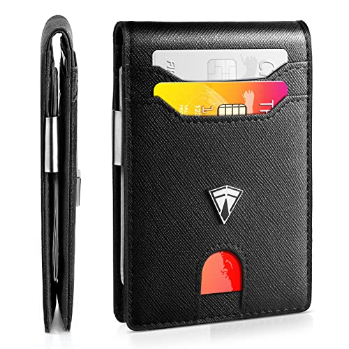 Slim RFID Blocking Front Pocket Bifold Wallets with Money Clip E448788