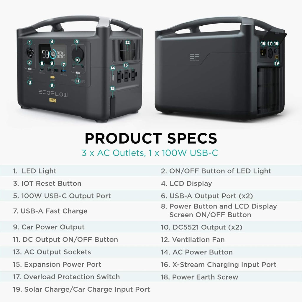 Portable Power Station 720Wh with Extra Battery T71086