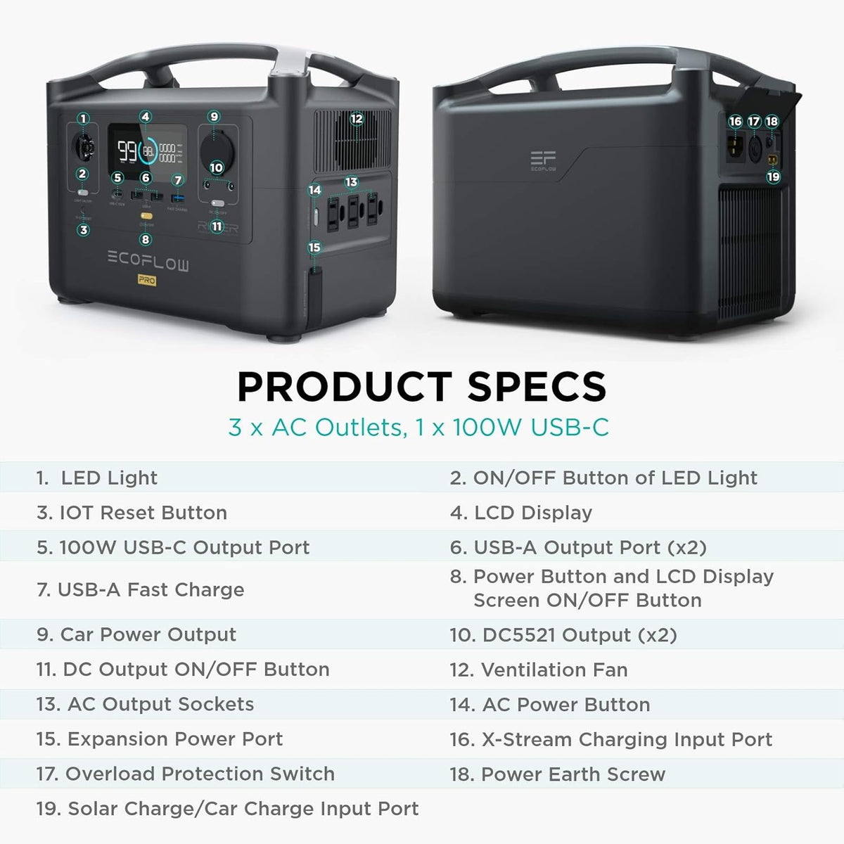 Portable Power Station 720Wh with Extra Battery T71086