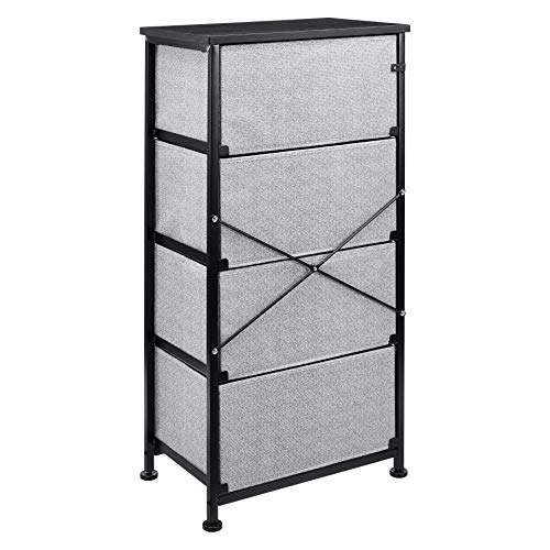 White 4-Drawer Fabric Storage Organizer Unit G8856