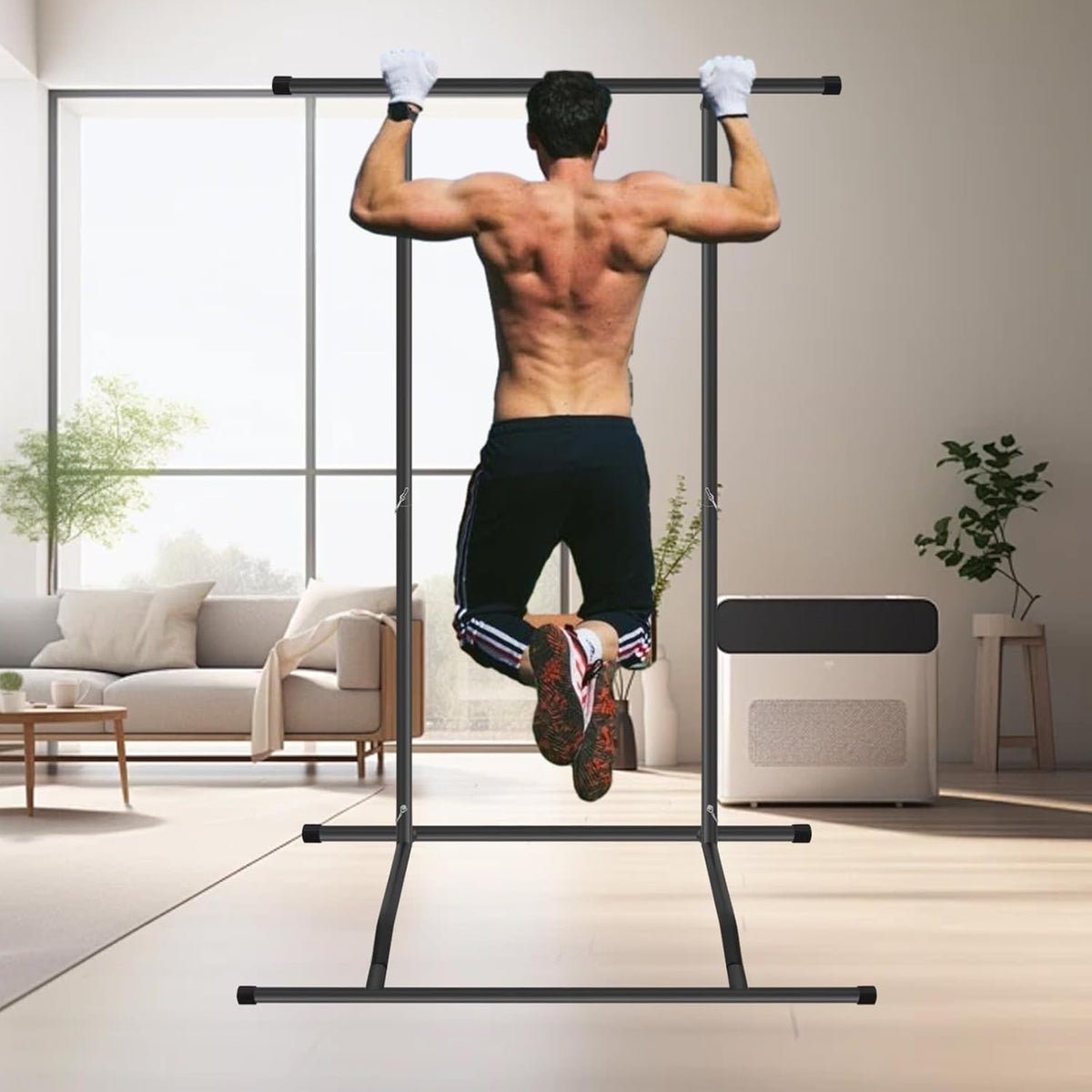Pull Up Bar Dip Station Power Tower with Bag N182480