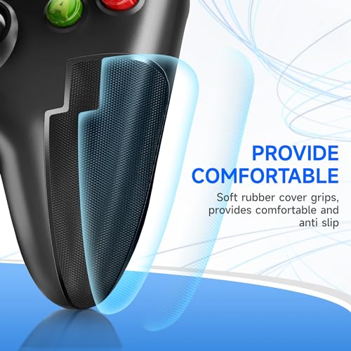 Wired Gaming Controller with Dual-Vibration Turbo and Trigger Buttons W89801