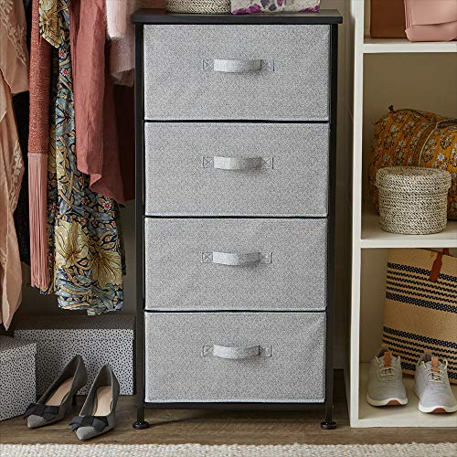 White 4-Drawer Fabric Storage Organizer Unit G8856