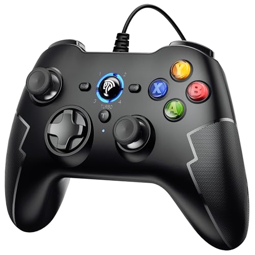 Wired Gaming Controller with Dual-Vibration Turbo and Trigger Buttons W89801