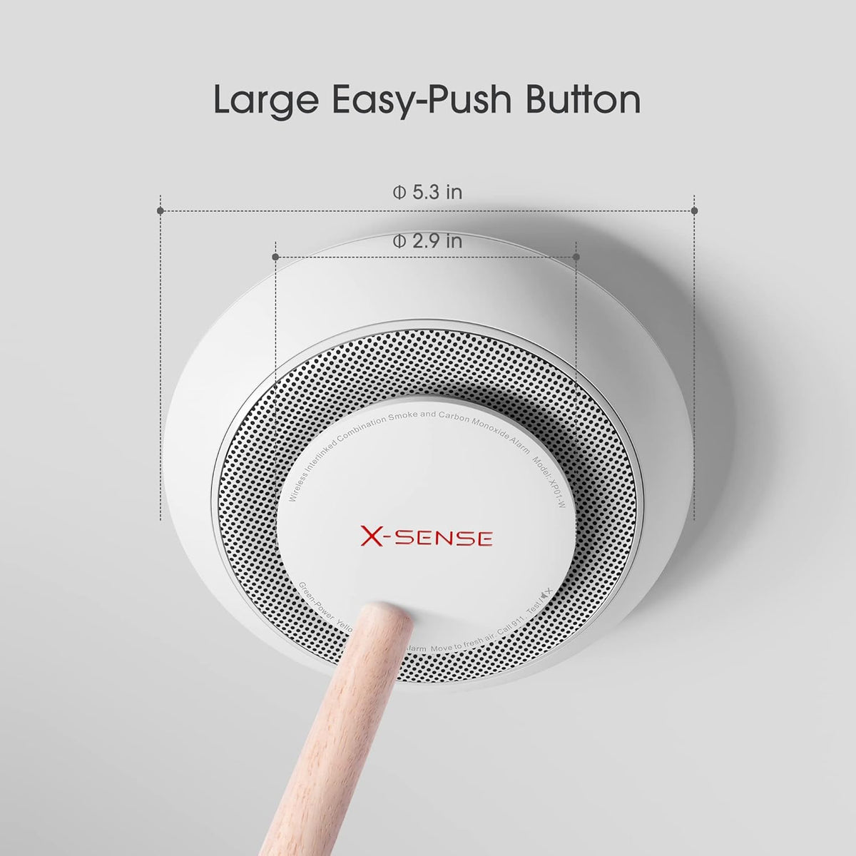 Wireless Interconnected Combination Smoke Carbon Monoxide Detector Alarm P8171